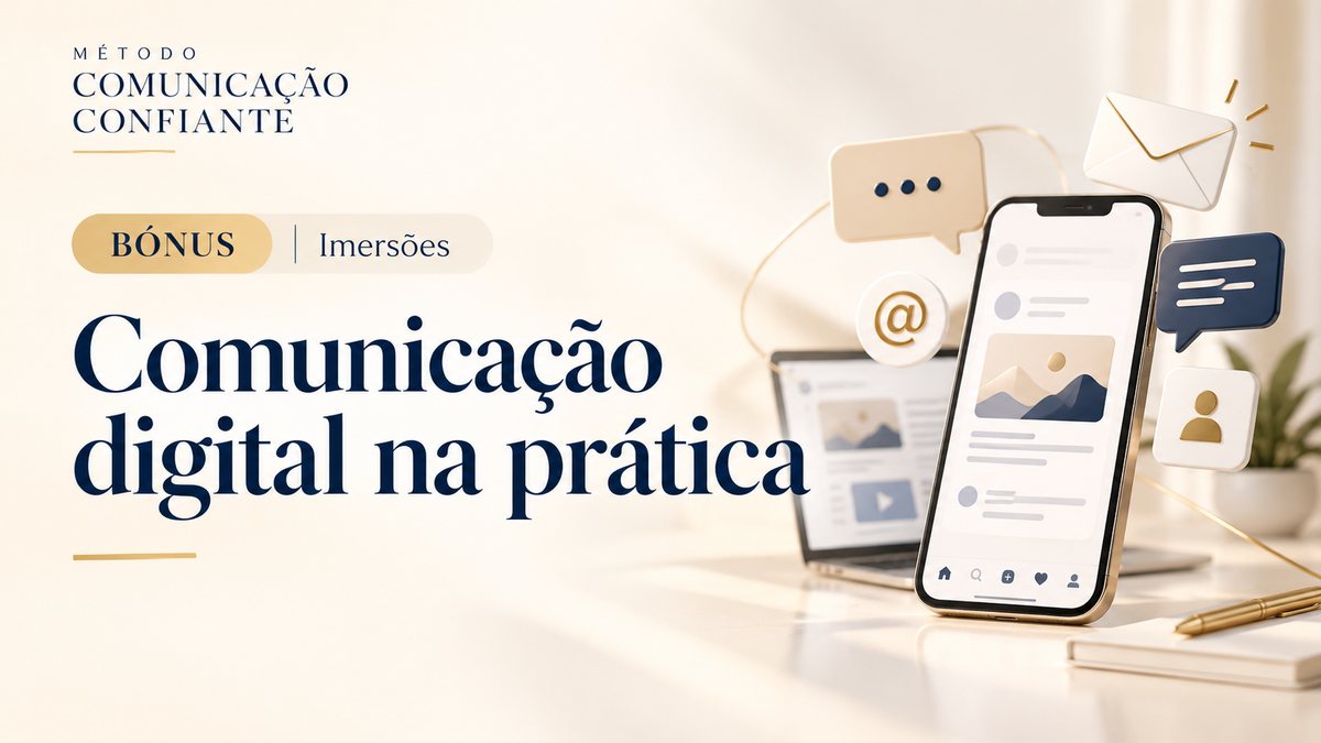 Capa do bónus Posicionamento Digital na Prática: telemóvel com ícones digitais