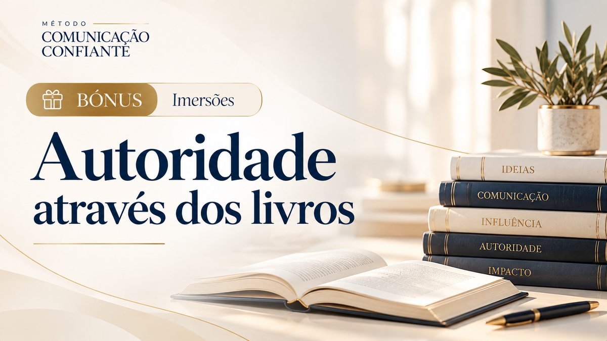 Capa do bónus Método Transforme Livros em Lucro: livros empilhados e mesa de trabalho